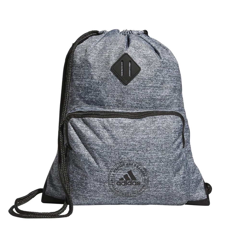 NWT adidas grey and black drawstring backpack